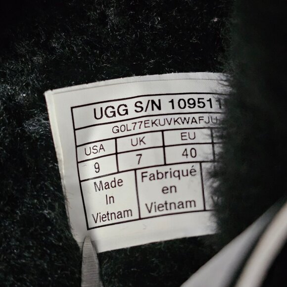 UGG Fluff Yeah Slide Black Slippers Shearling Slingback Slip On Shoe Sandals - Picture 10 of 14